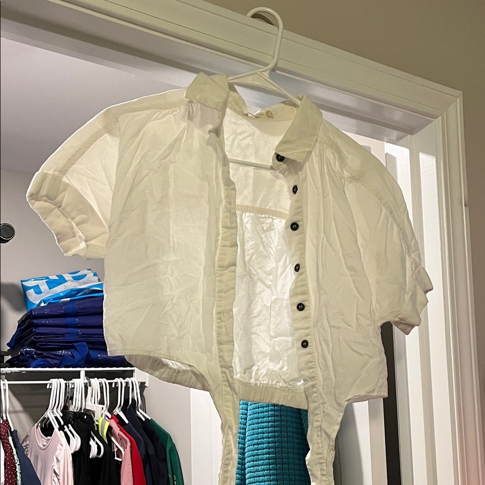 Altar'd State White Button-Up Top